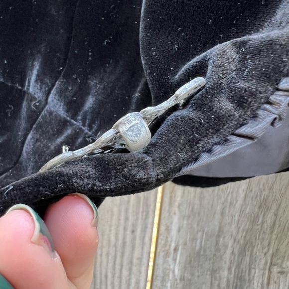 ANN TAYLOR LOFT Black Velvet Blazer Jacket with Silk Trim Women’s 8 - Picture 10 of 12